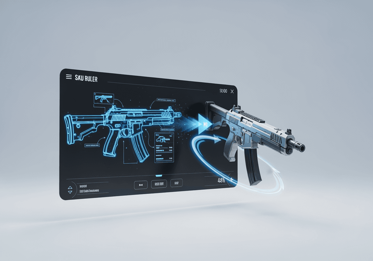 Design dell'interfaccia utente principale del Generatore di Disegni di Armi