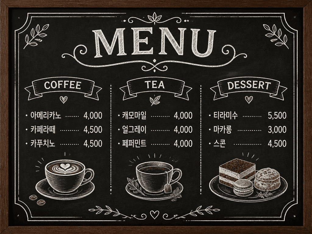 Menu Board Design