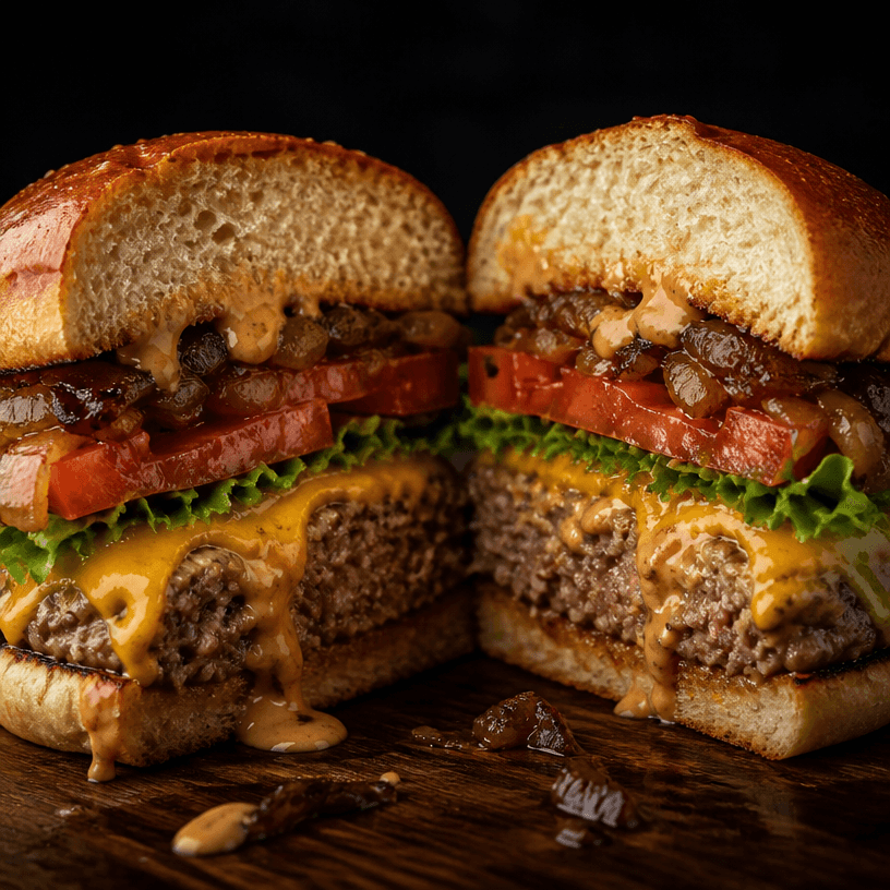 Burger Cross Section