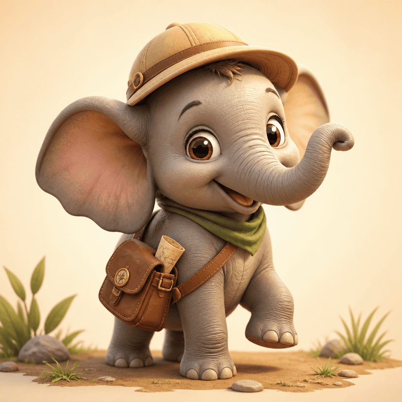 3D Elephant Character