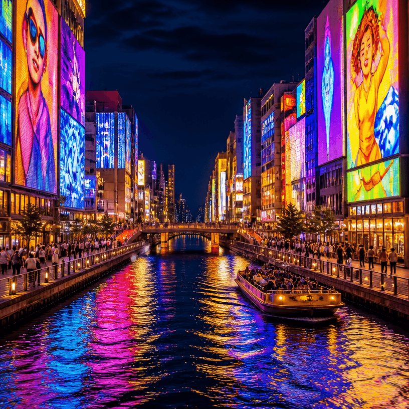 Osaka Dotonbori Night Photo
