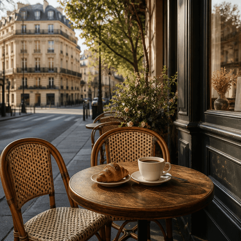 Paris Cafe Aesthetic Photo