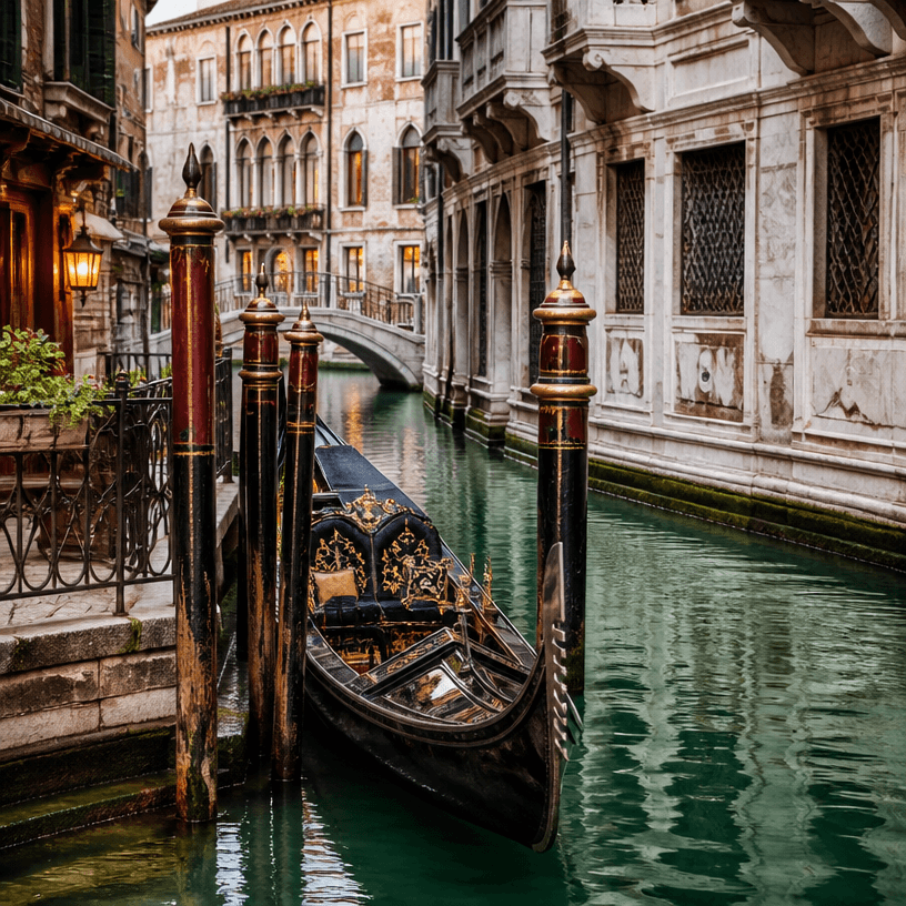 Venice Gondola Background Photo