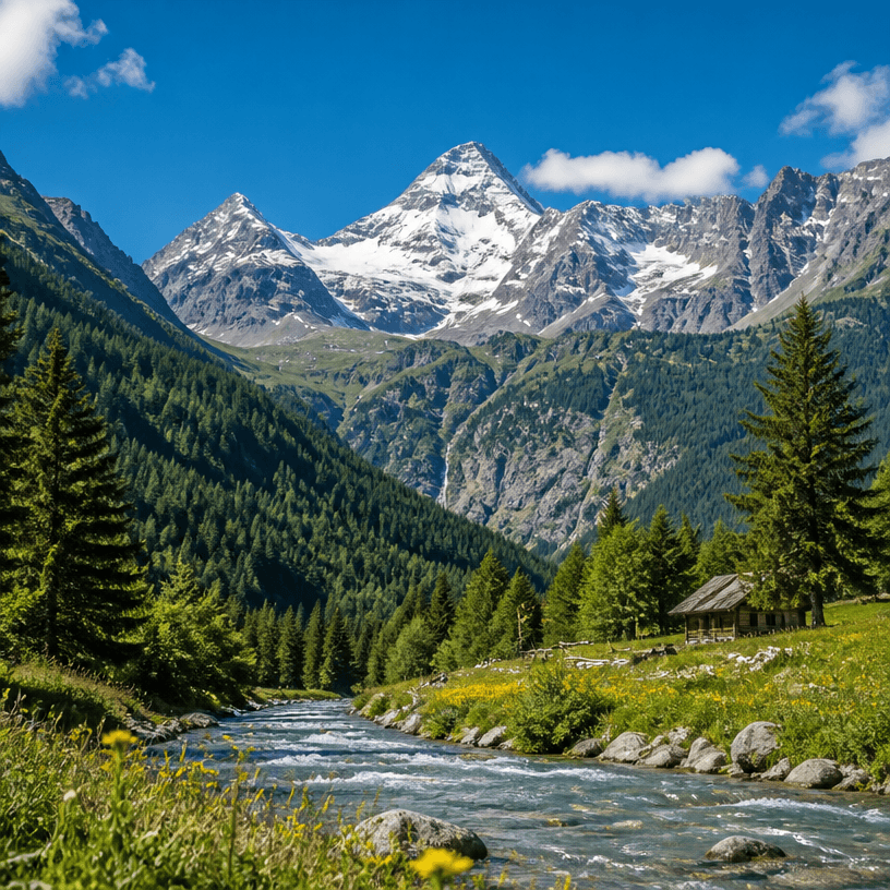 Swiss Mountain Background Photo