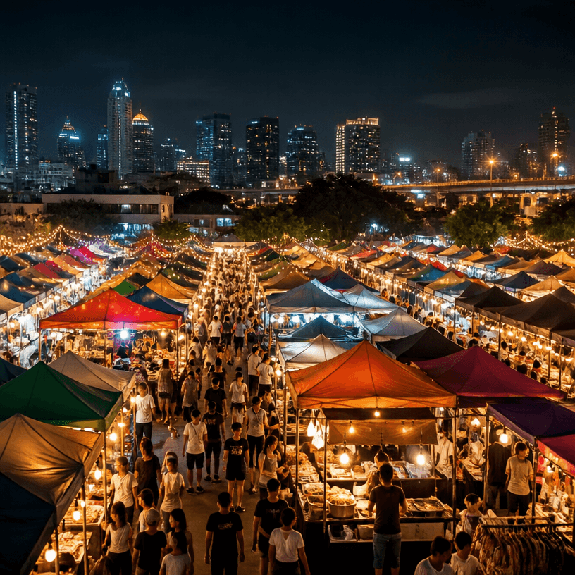 Bangkok Night Market Photo