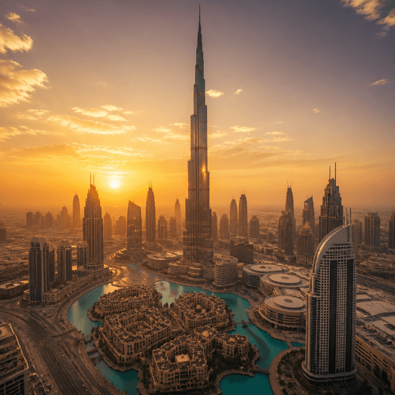 Dubai Skyline Background Photo