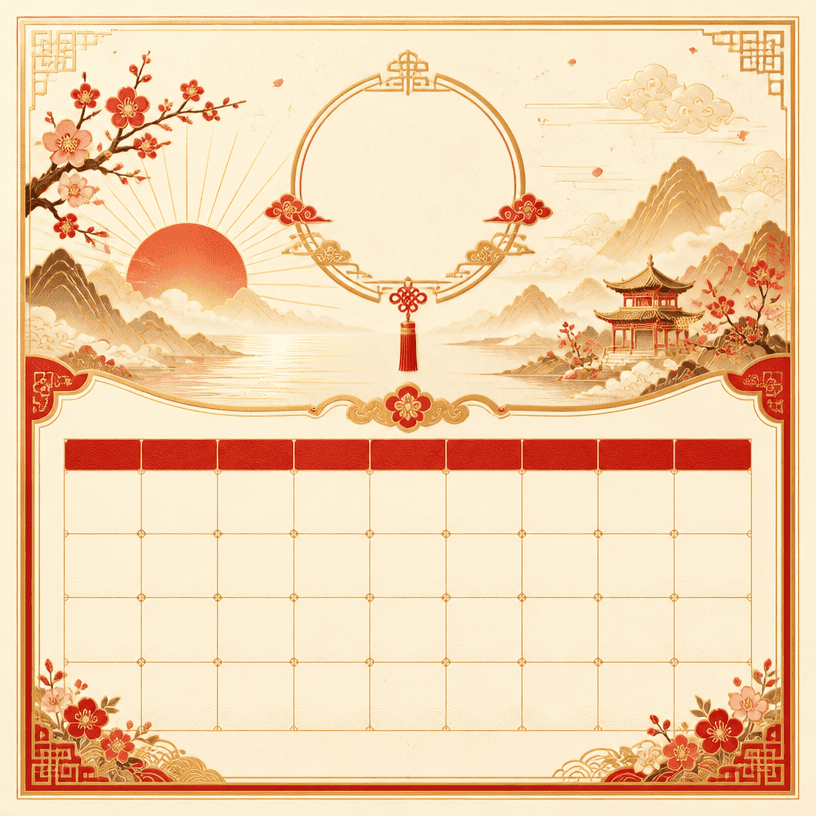 new year fortune calendar image