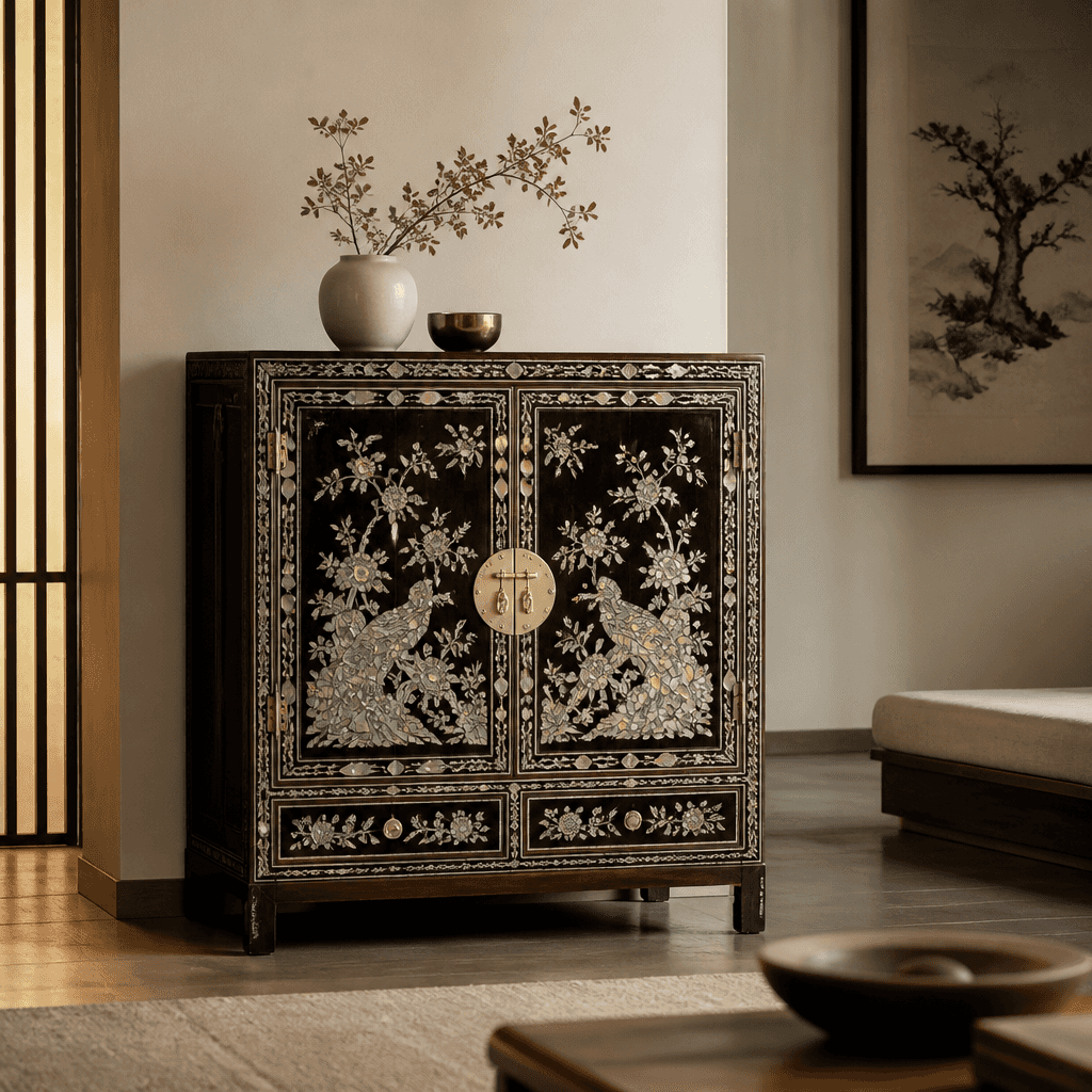 Mother-of-Pearl Cabinet Interior