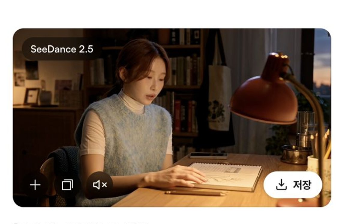 캐럿 대화창에서 SeeDance 2.5로 만든 광고 영상