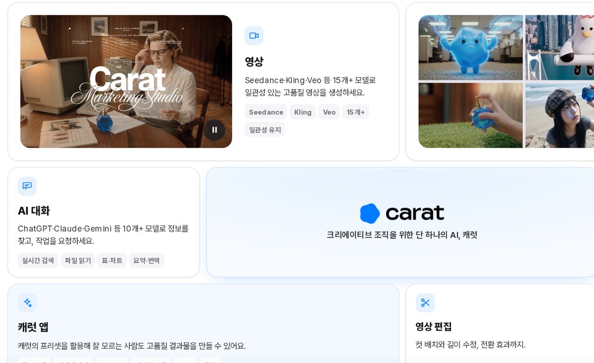 캐럿에서 쓸 수 있는 영상·이미지·대화·오디오 모델
