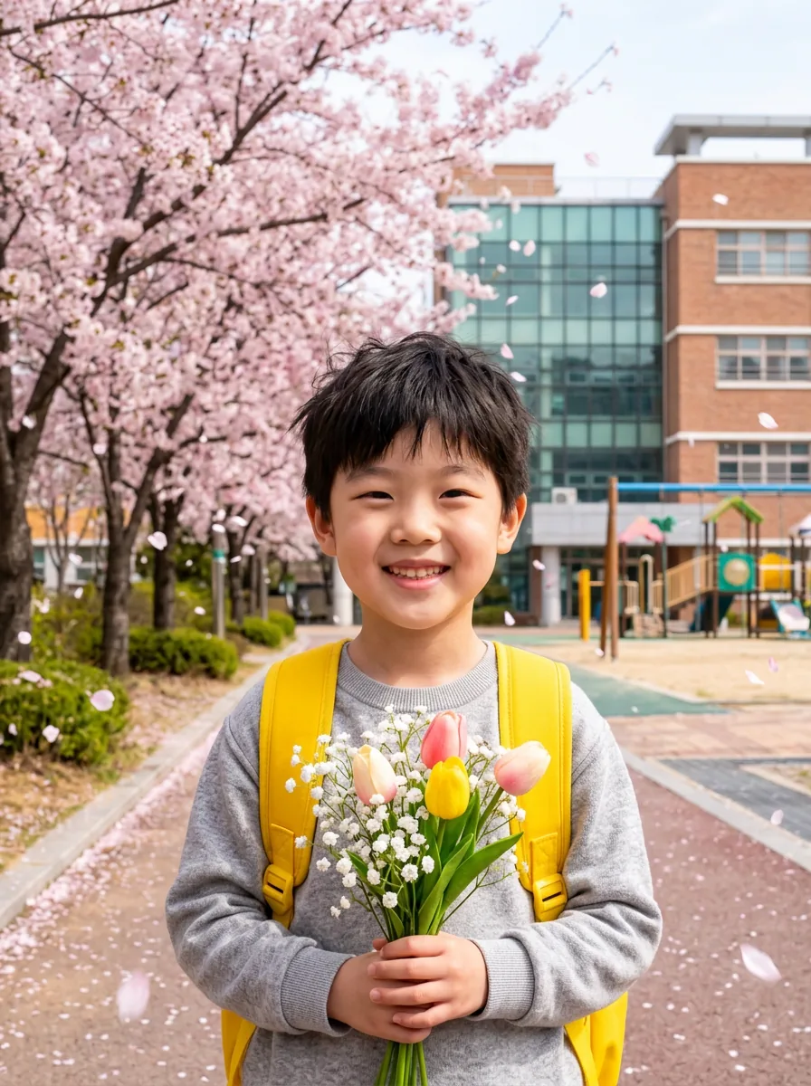 입학 기념 필터 예시, 입학식 포토존