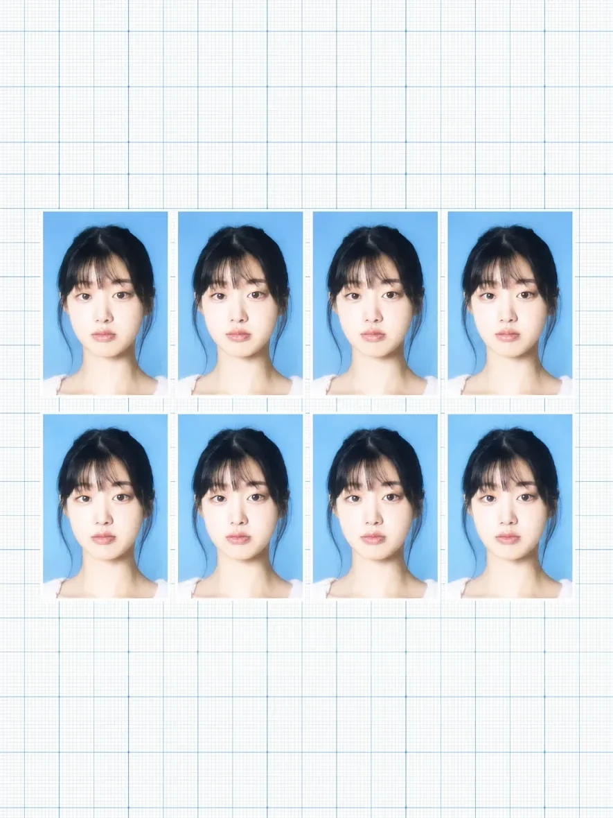 증명사진 8컷 AI 필터 예시 — 캐럿 AI 포토부스