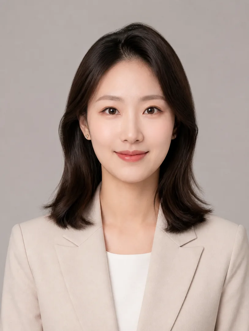 프로필 증명사진 AI 필터 예시 — 캐럿 AI 포토부스