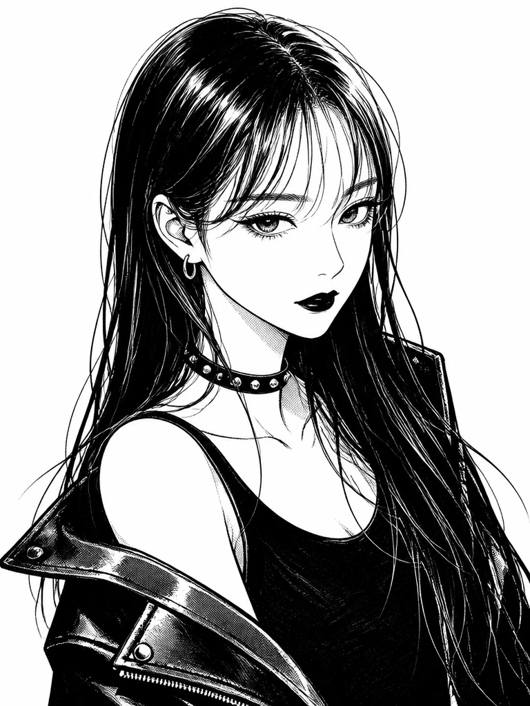 흑백 만화 AI 필터 예시 — 캐럿 AI 포토부스