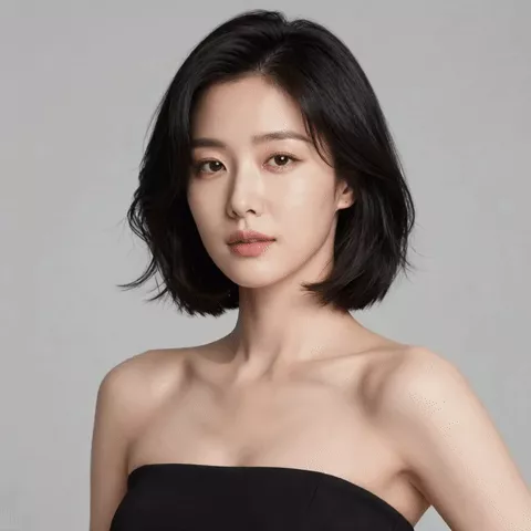 '단발 헤어스타일' 커스텀 필터 결과물 — 로레알코리아 신년 브랜드 행사