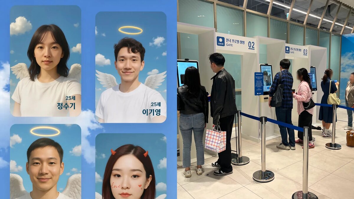 '천국보다 아름다운' 팝업 커스텀 필터 결과물 — 현대백화점